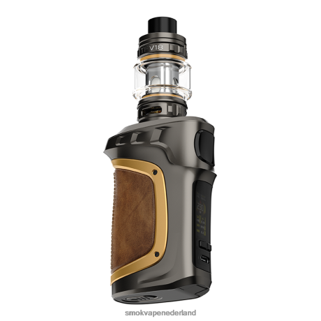 SMOK vape shop Nederland - gun metal goudleer SMOK MAG-18 uitrusting T28LJ78