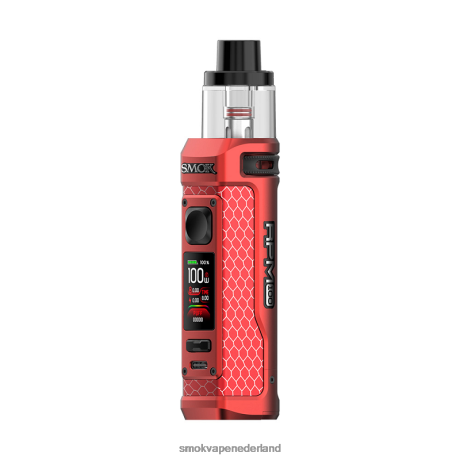 SMOK vape Amsterdam - mat rood SMOK RPM 100 set T28LJ34